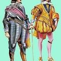 1625 г. Рыцарь в доспехах и модно одетый горожанин